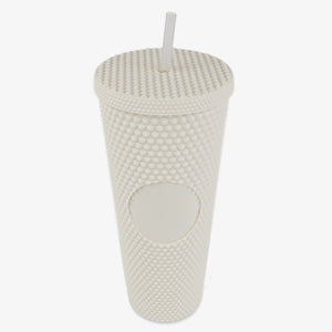 cold cup tall double wall studded white