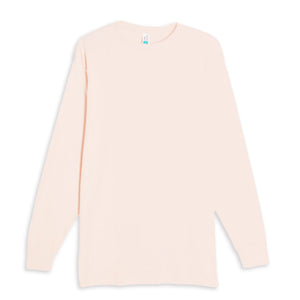 crewneck t shirt long sleeve pale pink