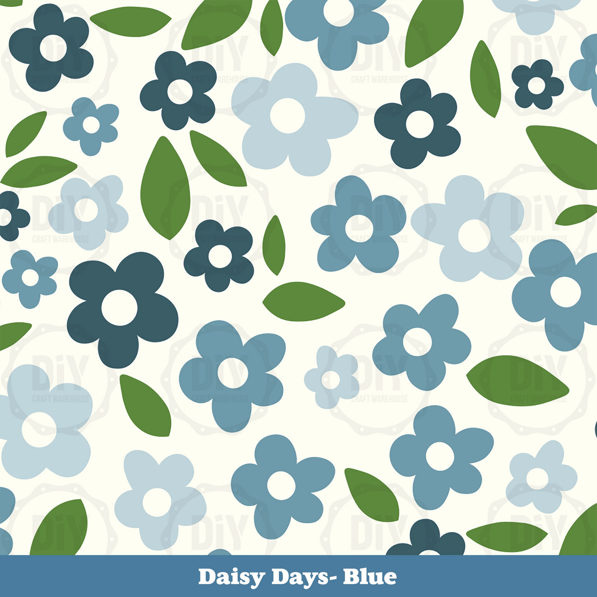 Daisy Days Sublimation Transfer - Blue