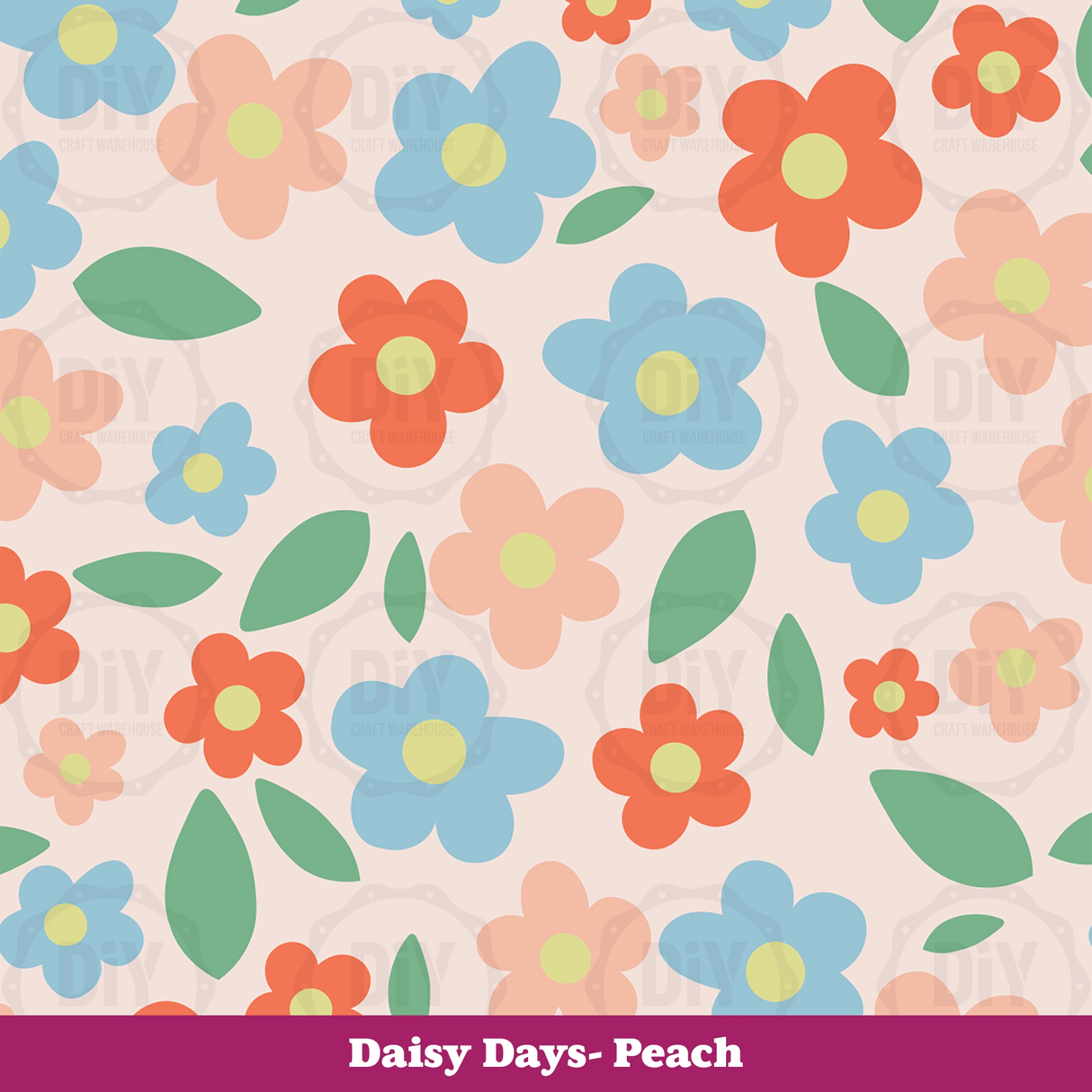 Daisy Days Sublimation Transfer - Peach