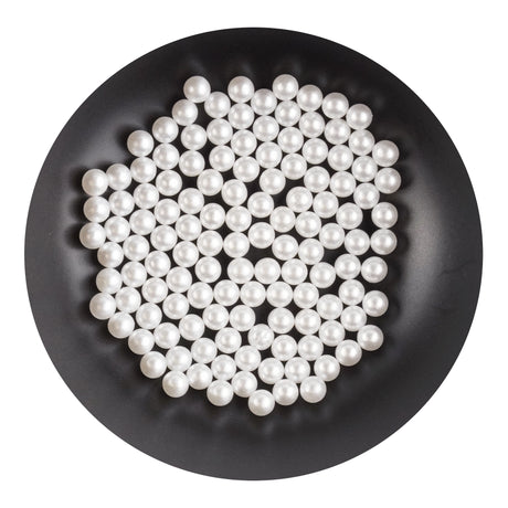 Acrylic Solid Beads - White