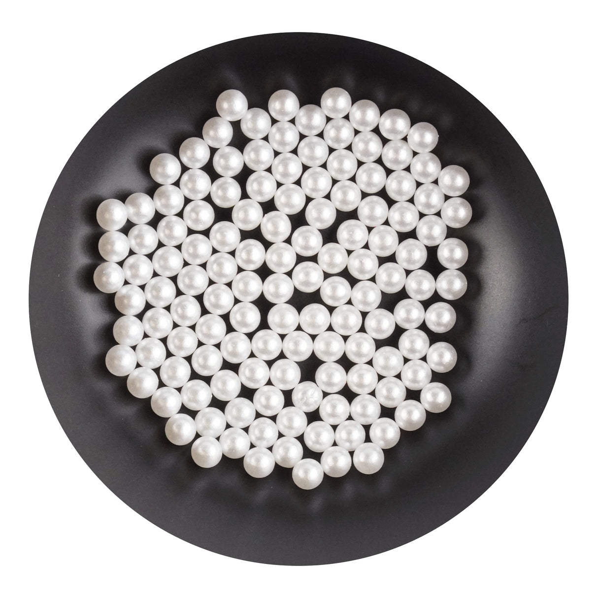 acrylic solid beads mini white