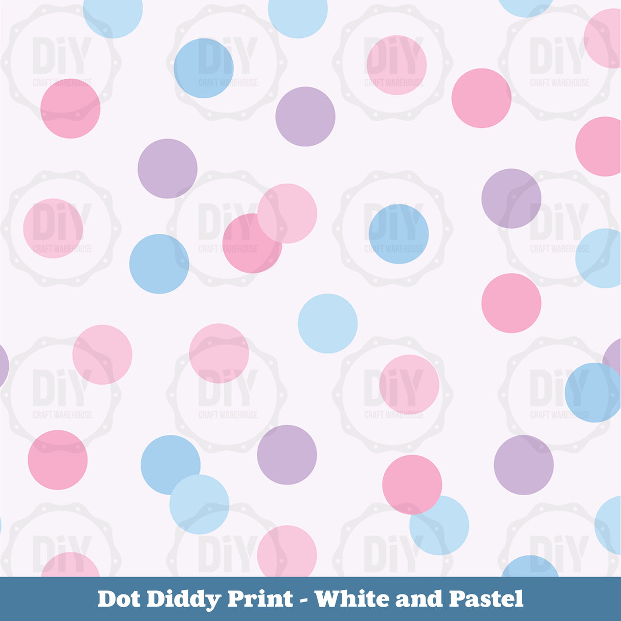 Dot Diddy Sublimation Transfer - White & Pastel