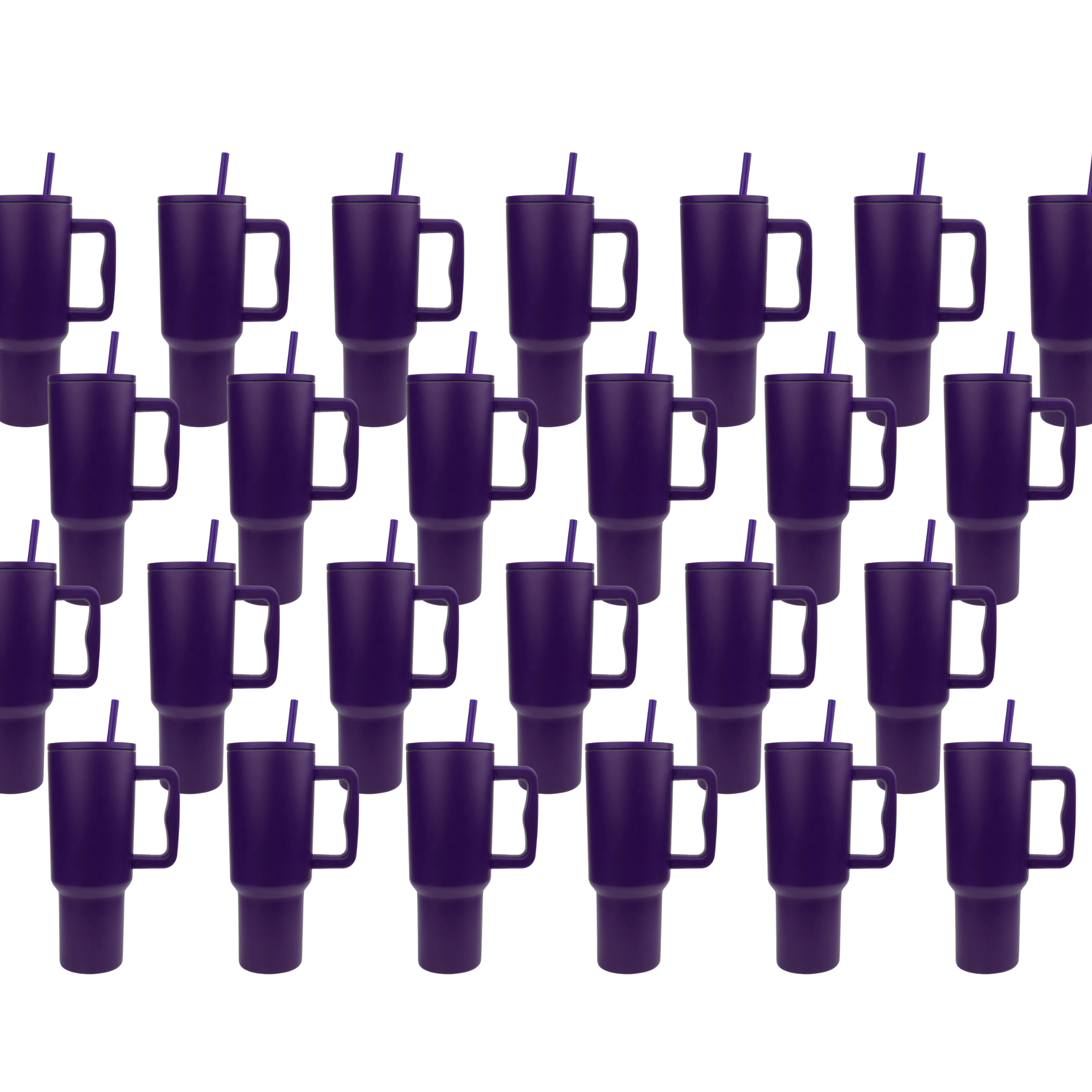 Master Maker Crafts -  40 oz Handled Tumbler Modern II Matte - Dark Purple (25 Piece CASE) | Master Maker Crafts - Wholesale Craft Supplies - Fast Shipping from Ohio DIY Craft Warehouse