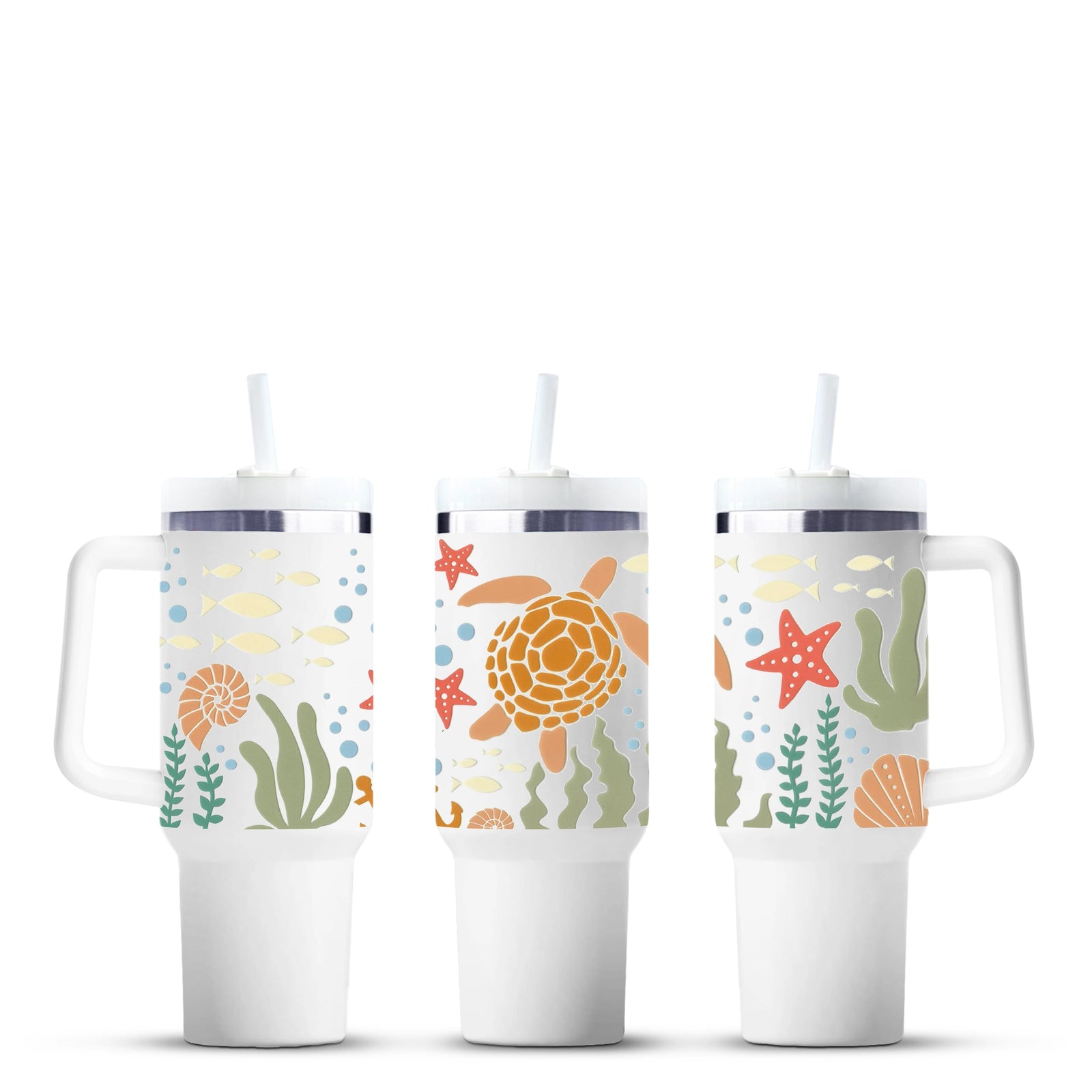Master Maker Crafts wholesale craft supplies ocean themed tumbler with turtle, starfish, shells, fast shipping Ohio