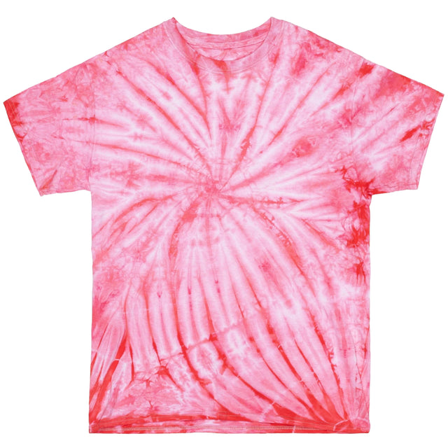 electric rainbow cyclone t shirt coral short sleeve