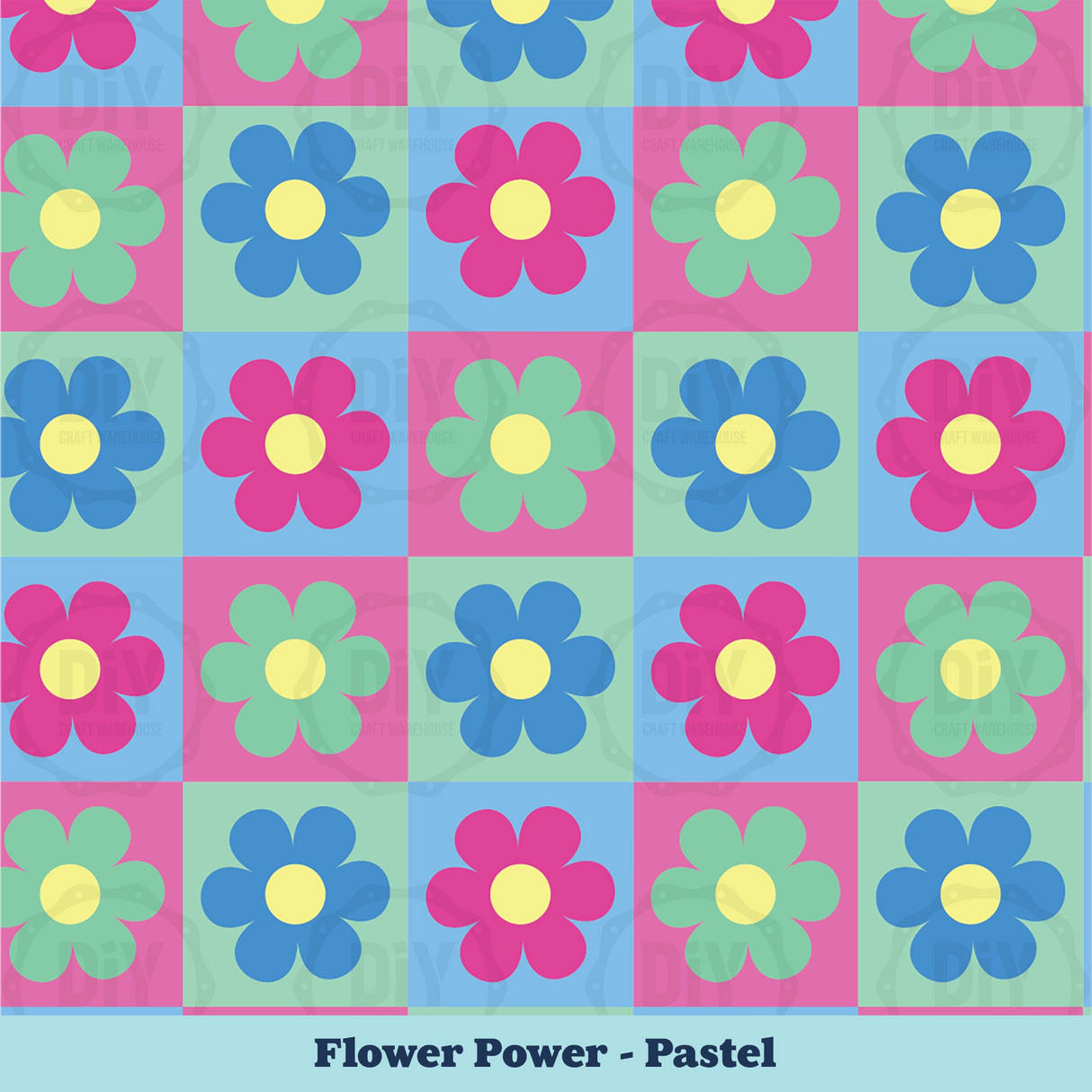 Flower Power Sublimation Transfer - Pastel