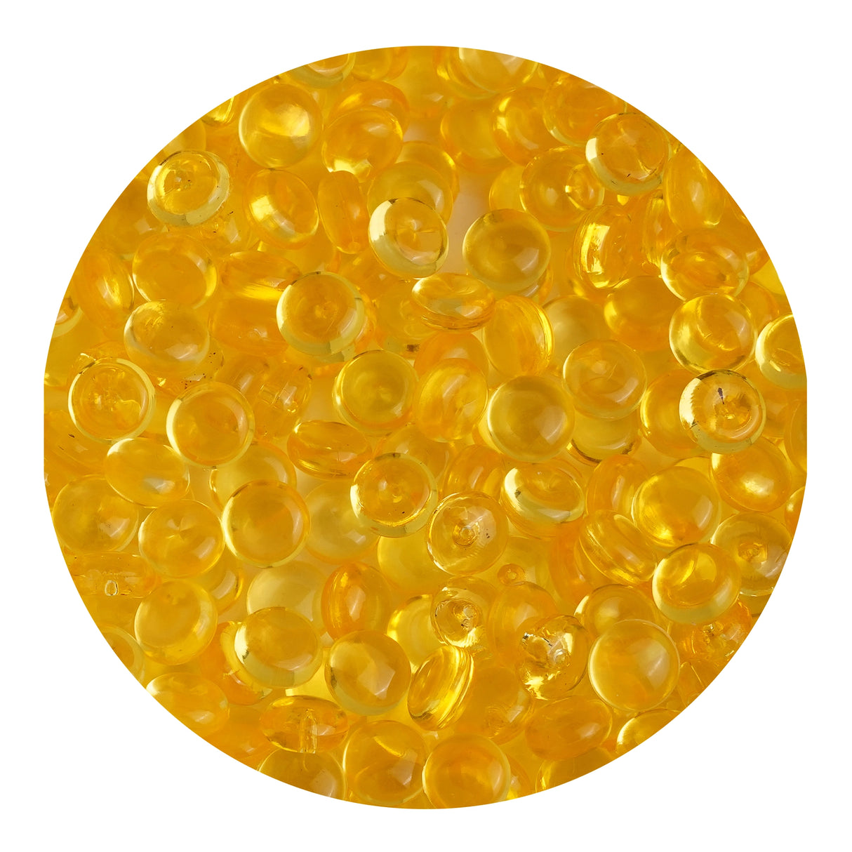 Fish Bowl Beads - Yellow