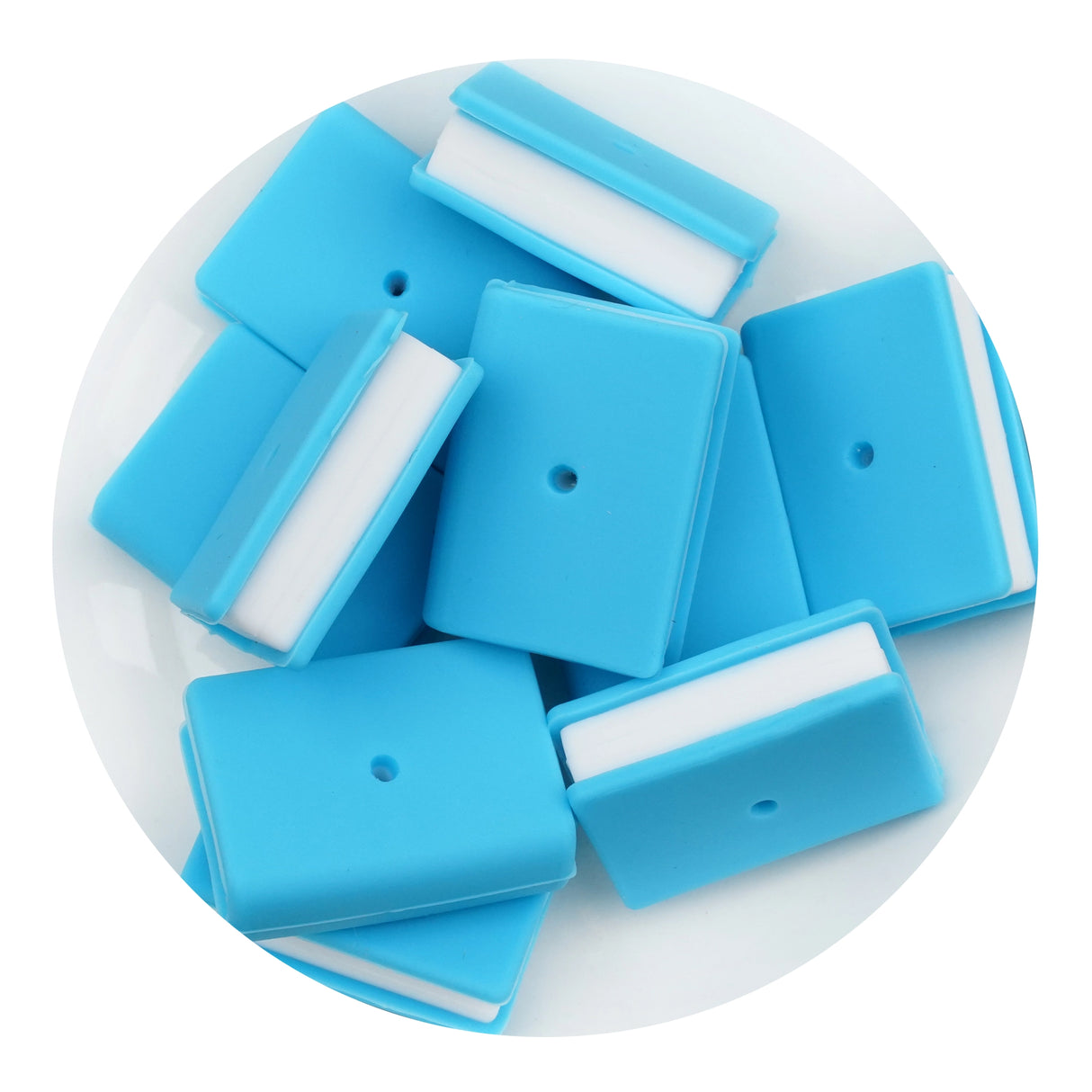 Silicone Focal Bead Book - Blue