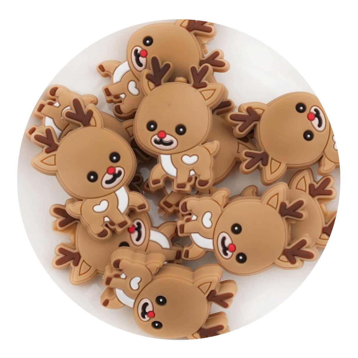 Silicone Focal Bead Fawn - Light Brown