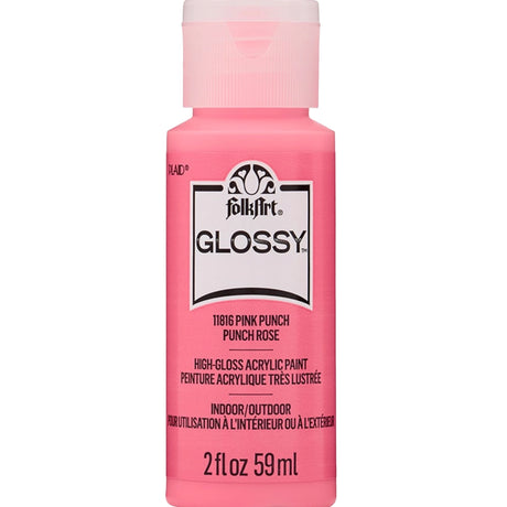 glossy acrylic paint pink punch