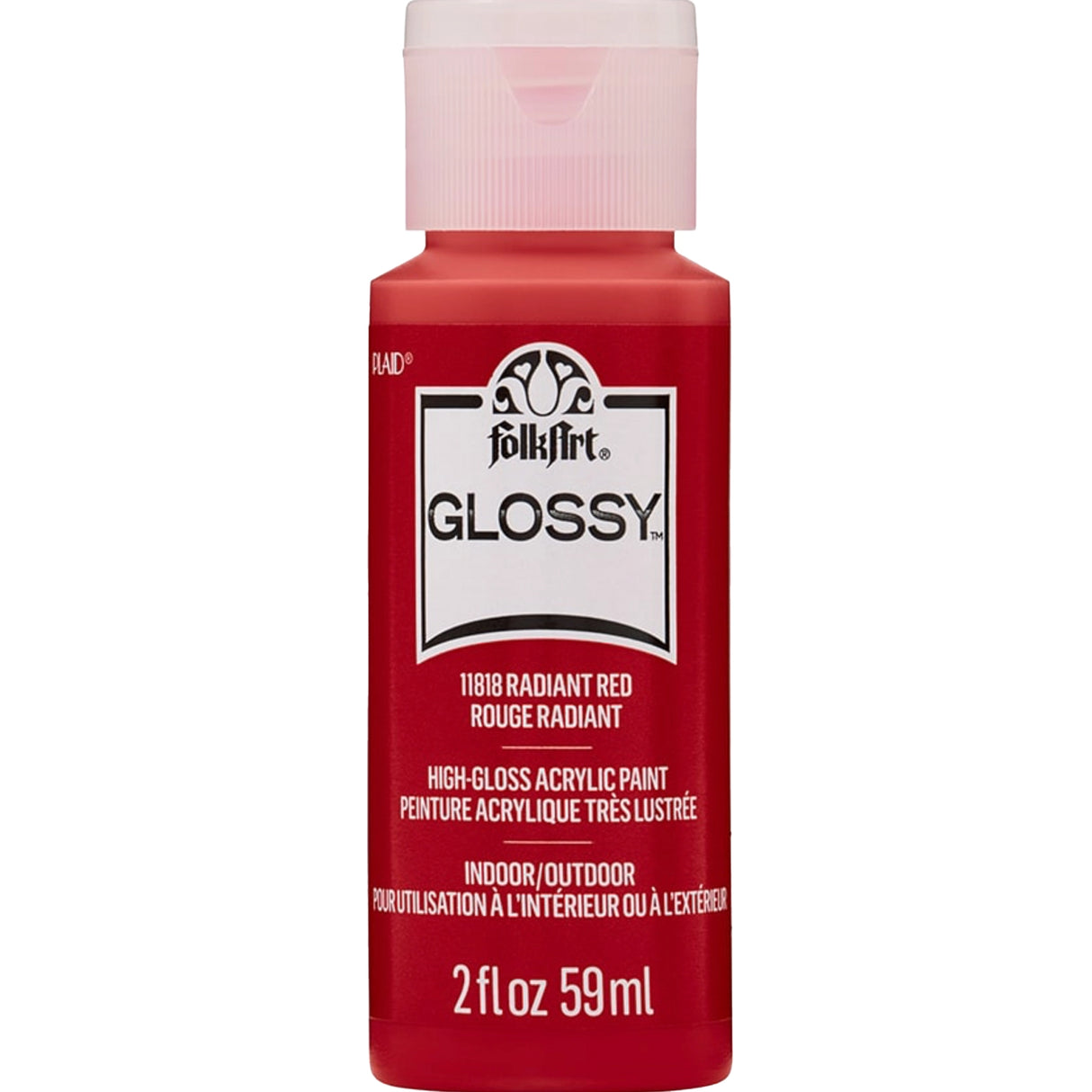 glossy acrylic paint radiant red