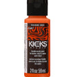 kicks studio flexible shoe acrylic paint orange