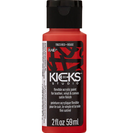 kicks studio flexible shoe acrylic paint red