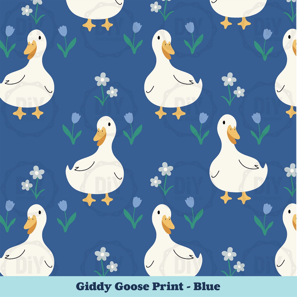 Giddy Goose Sublimation Transfer - Blue