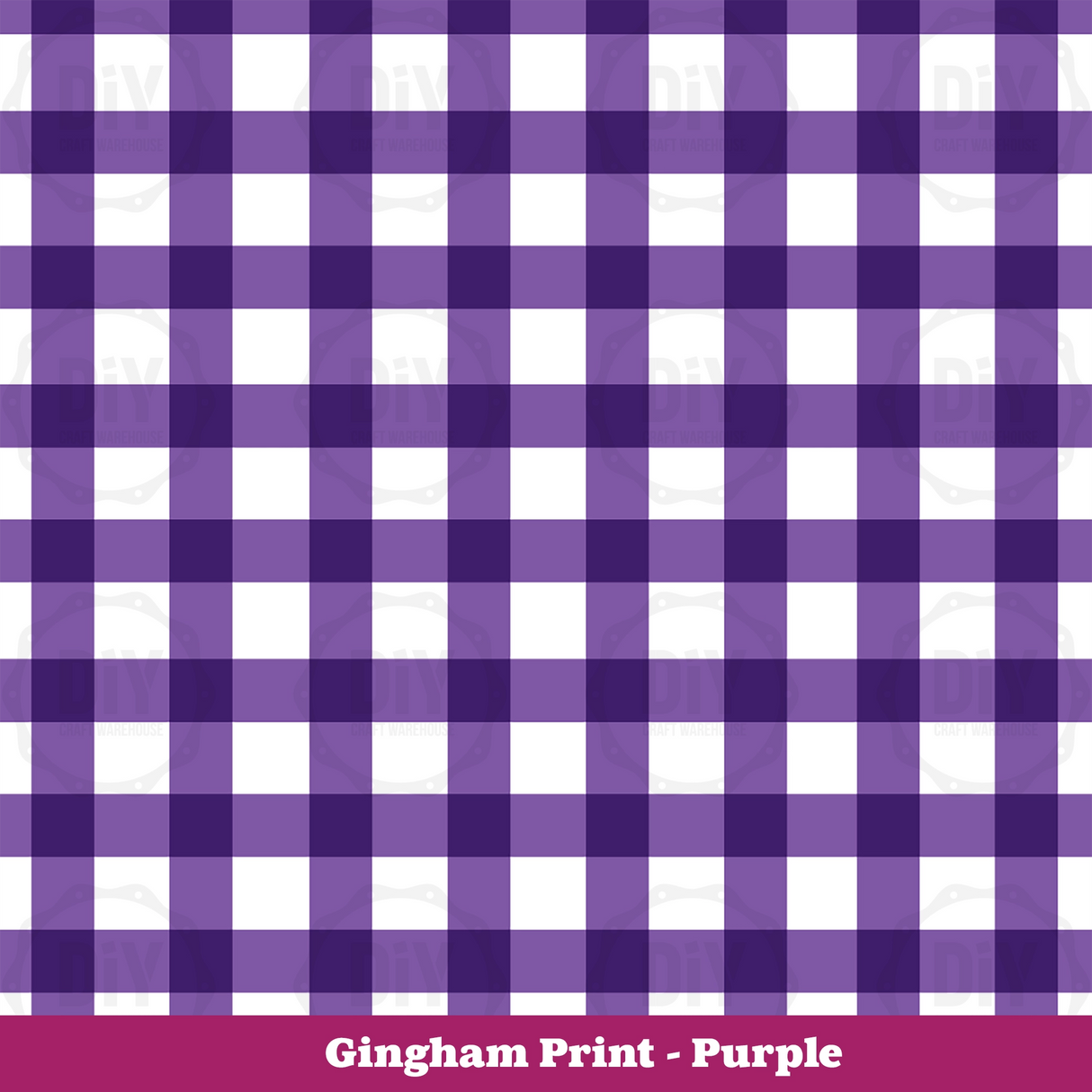 Gingham Sublimation Transfer - Purple