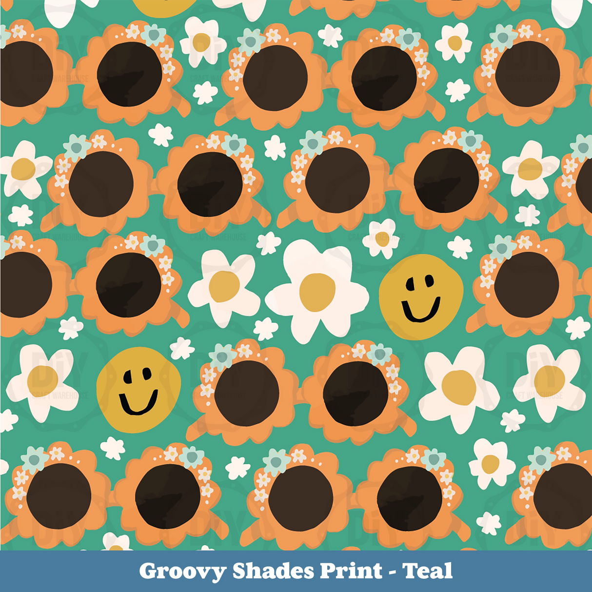 Groovy Shades Sublimation Transfer - Teal