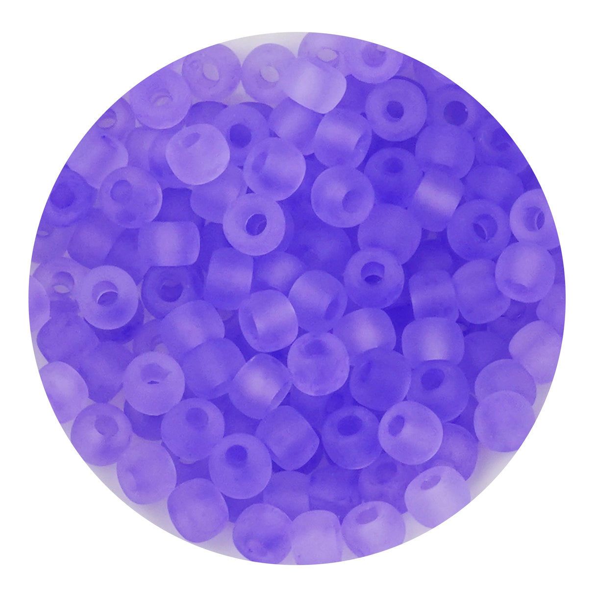 Glass Seed String Beads - Frosted Purple