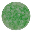 glass seed string beads frosted green