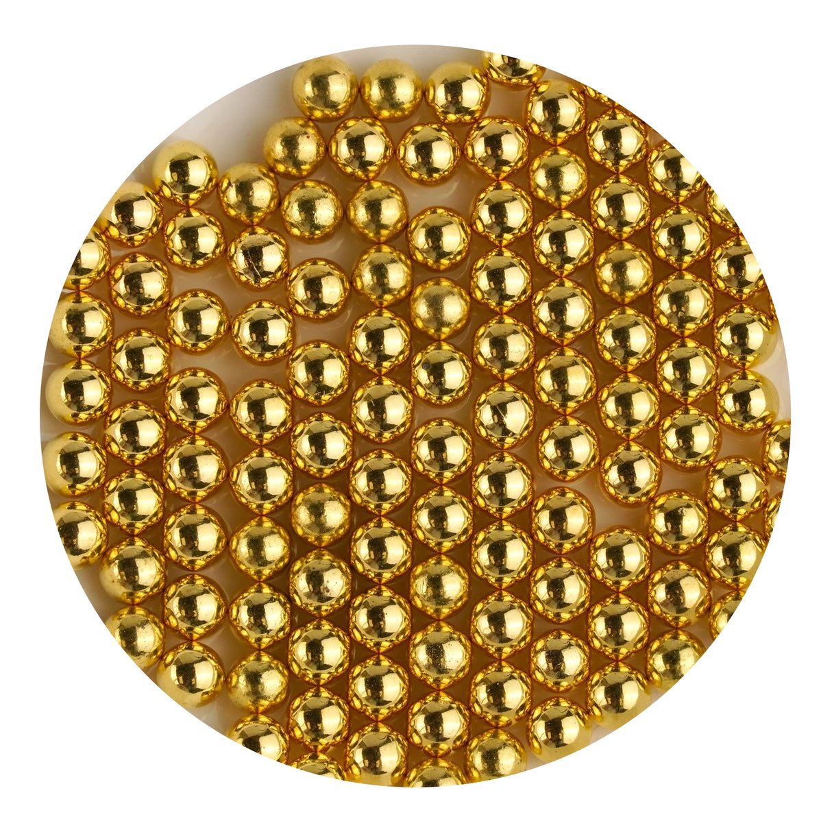 Acrylic Solid Beads - Gold
