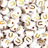 letter round string bead white gold 500 bag