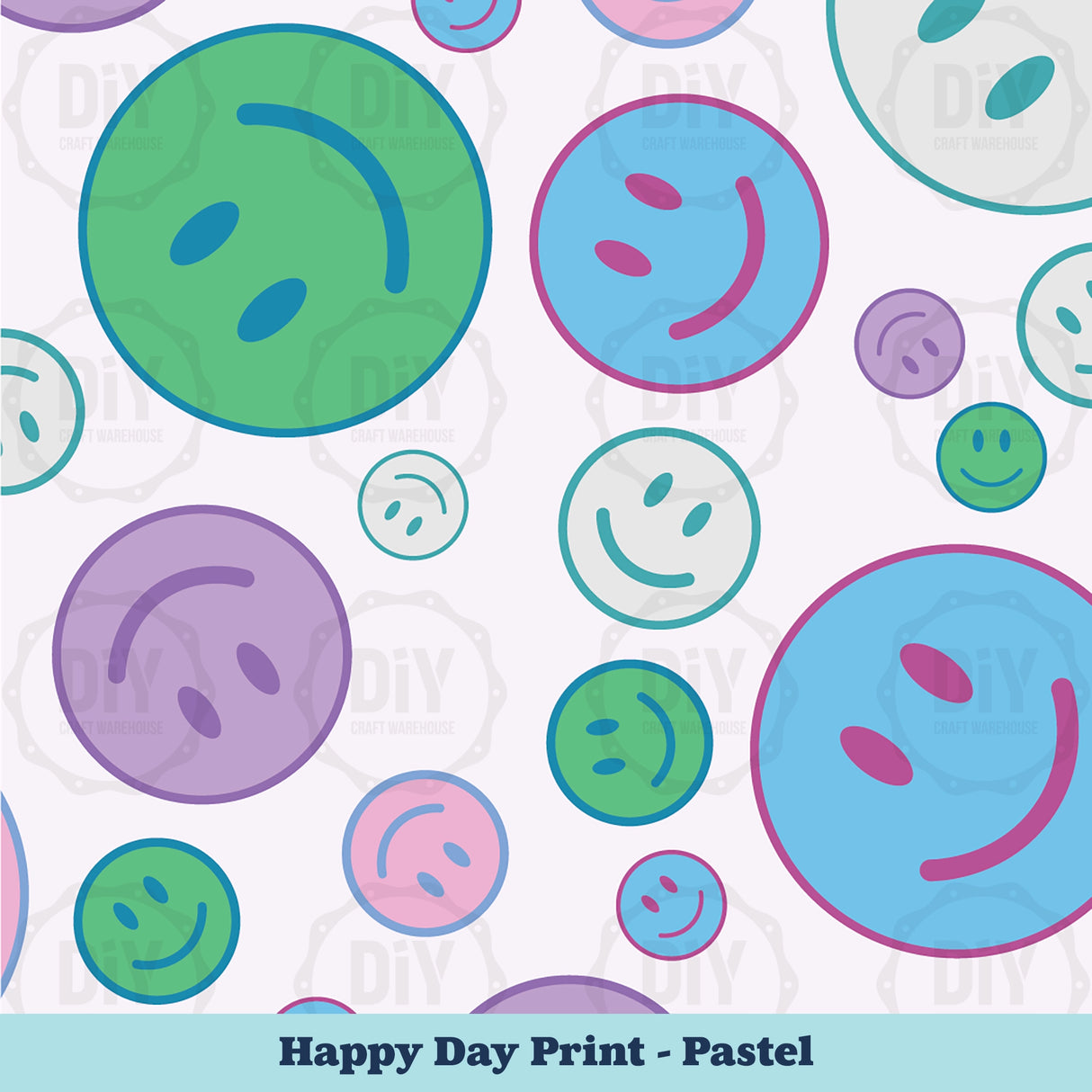 Happy Day Sublimation Transfer - Pastel