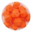 silicone focal bead hexagon orange