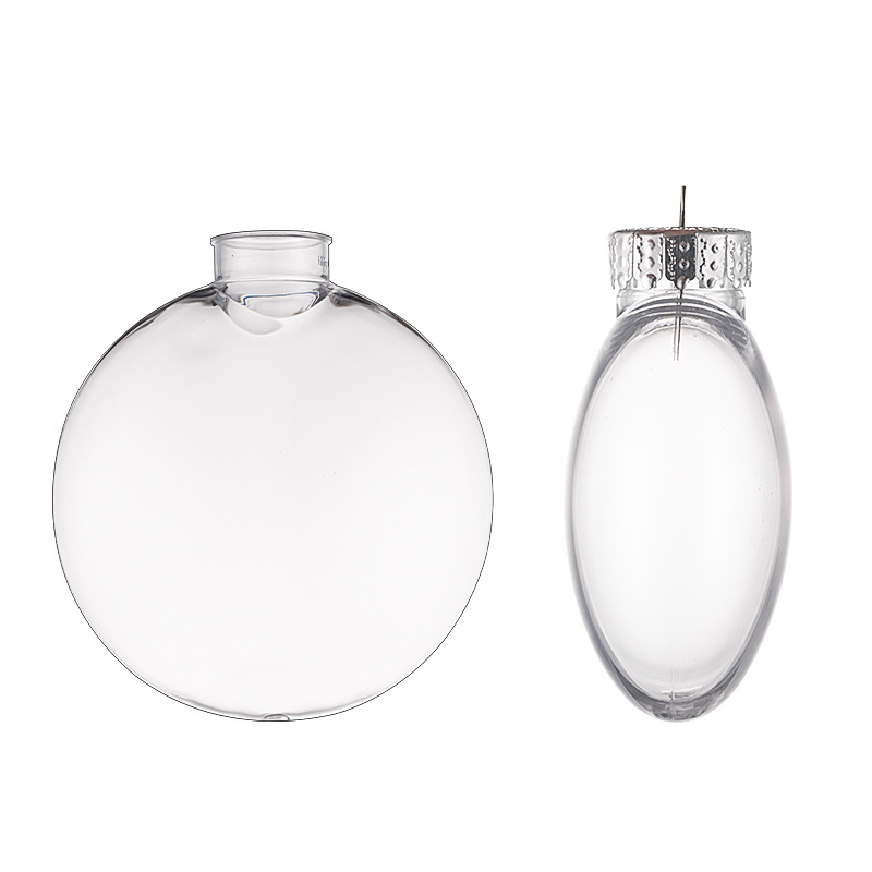 Plastic Ornament Round Disc - Fillable Clear