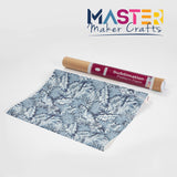 hydro sublimation transfer paper blue tropic leaves