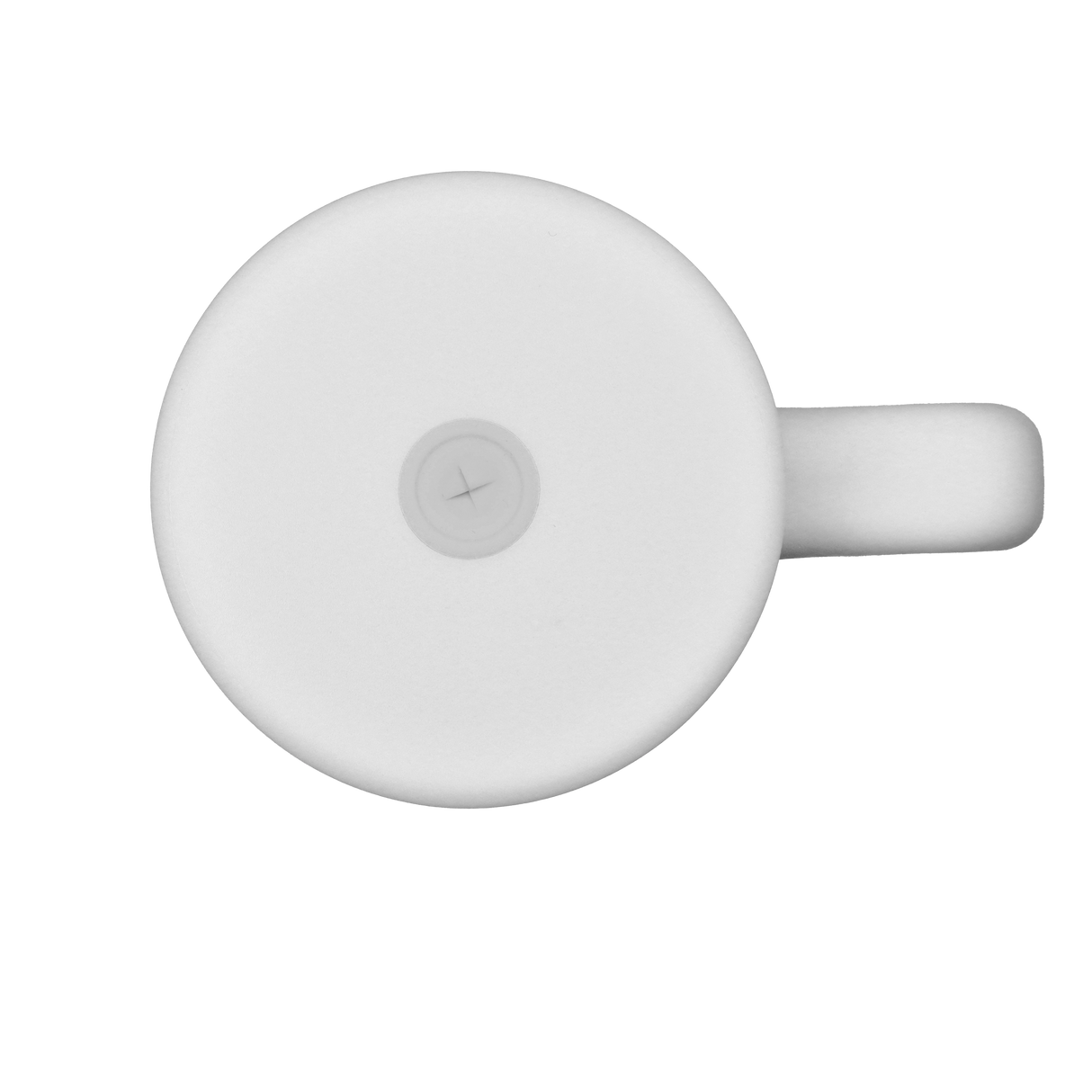 handled travel mug modern matte white