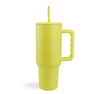 Handled Travel Mug Modern Matte - Lime