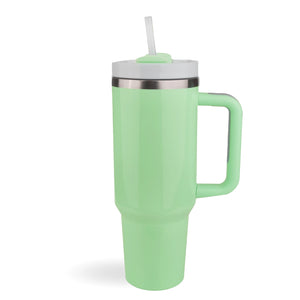 Handled Travel Mug Standard Glossy - Light Green