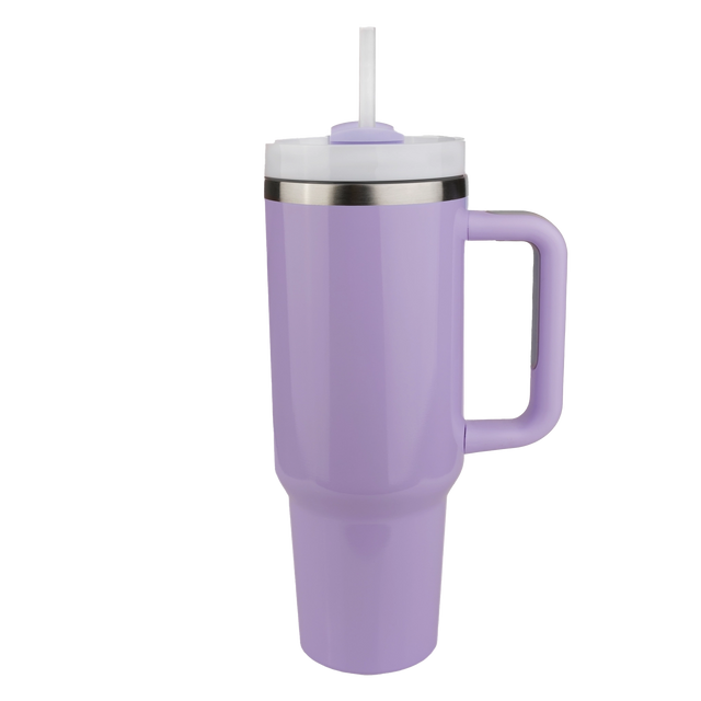 handled travel mug standard glossy purple