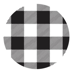 Heat Transfer Vinyl Plaid HTV - Black & White