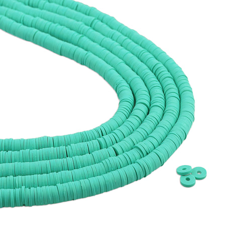 heishi surfer friendship beads aqua