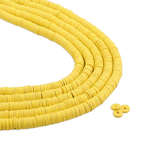 heishi surfer friendship beads bright yellow