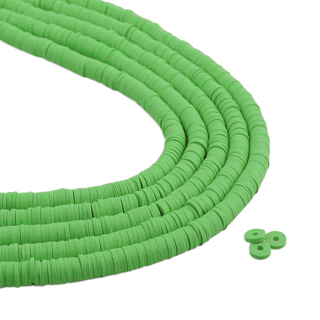 heishi surfer friendship beads lime green