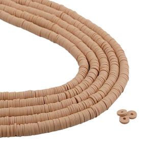 heishi surfer friendship beads oat brown