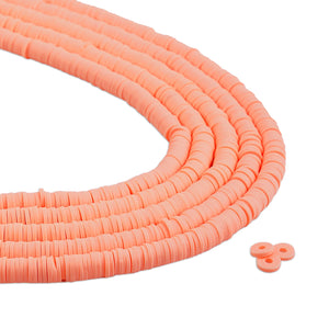 heishi surfer friendship beads pale orange