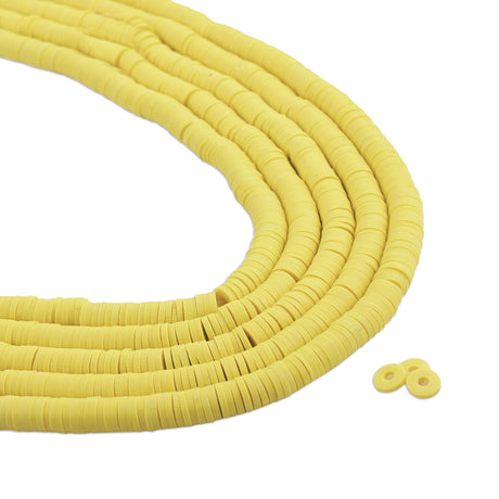 heishi surfer friendship beads pale yellow