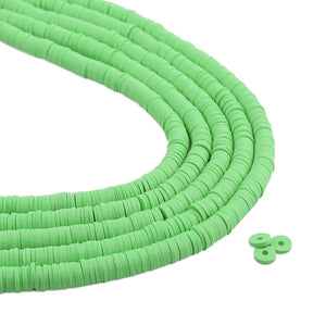 heishi surfer friendship beads sage green