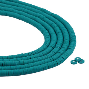 heishi surfer friendship beads sea green