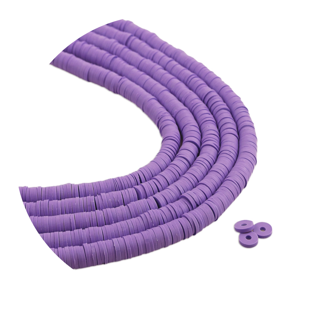 Heishi Surfer Friendship Beads- Wisteria Purple