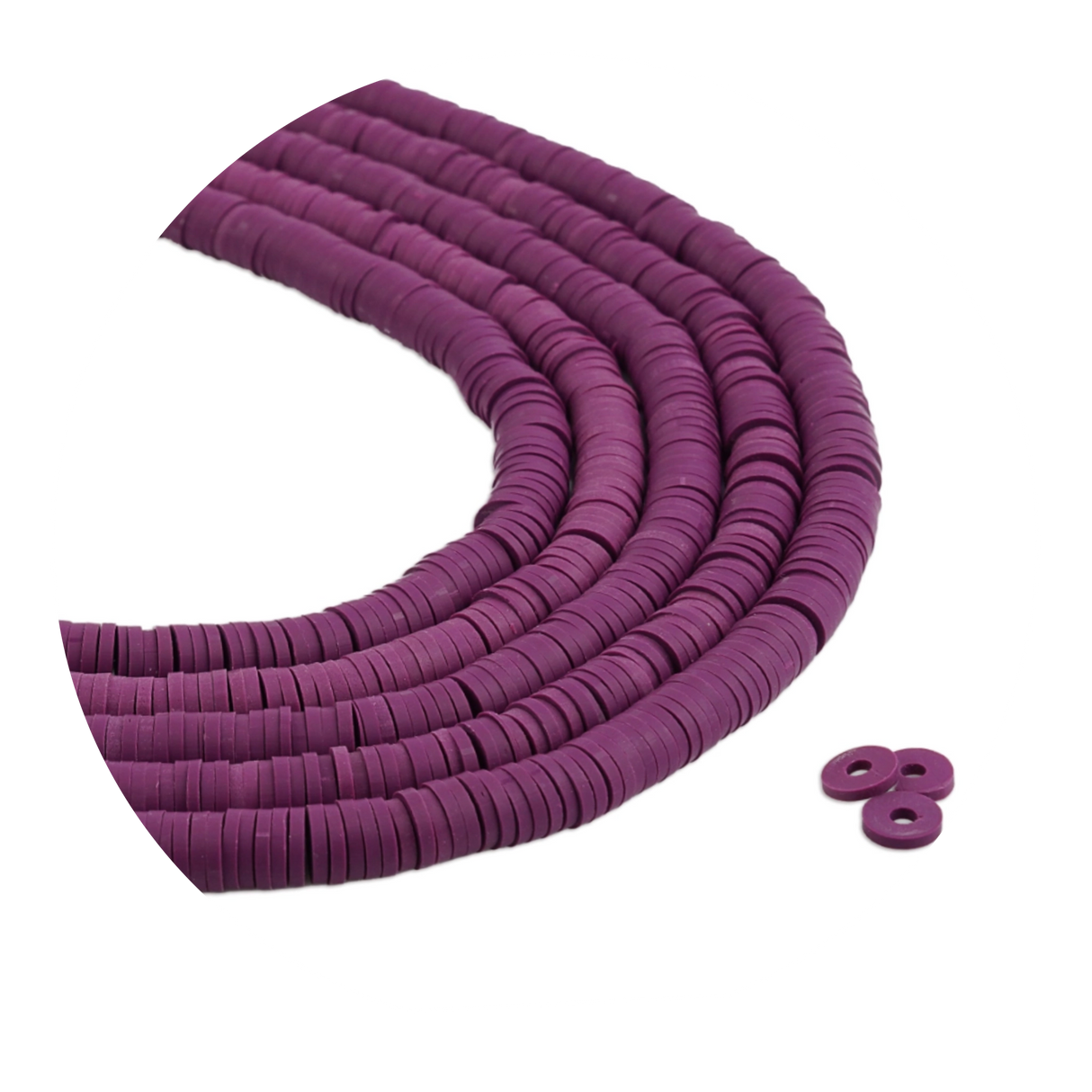 Heishi Surfer Friendship Beads - Grape Purple