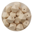 silicone focal bead hexagon ivory