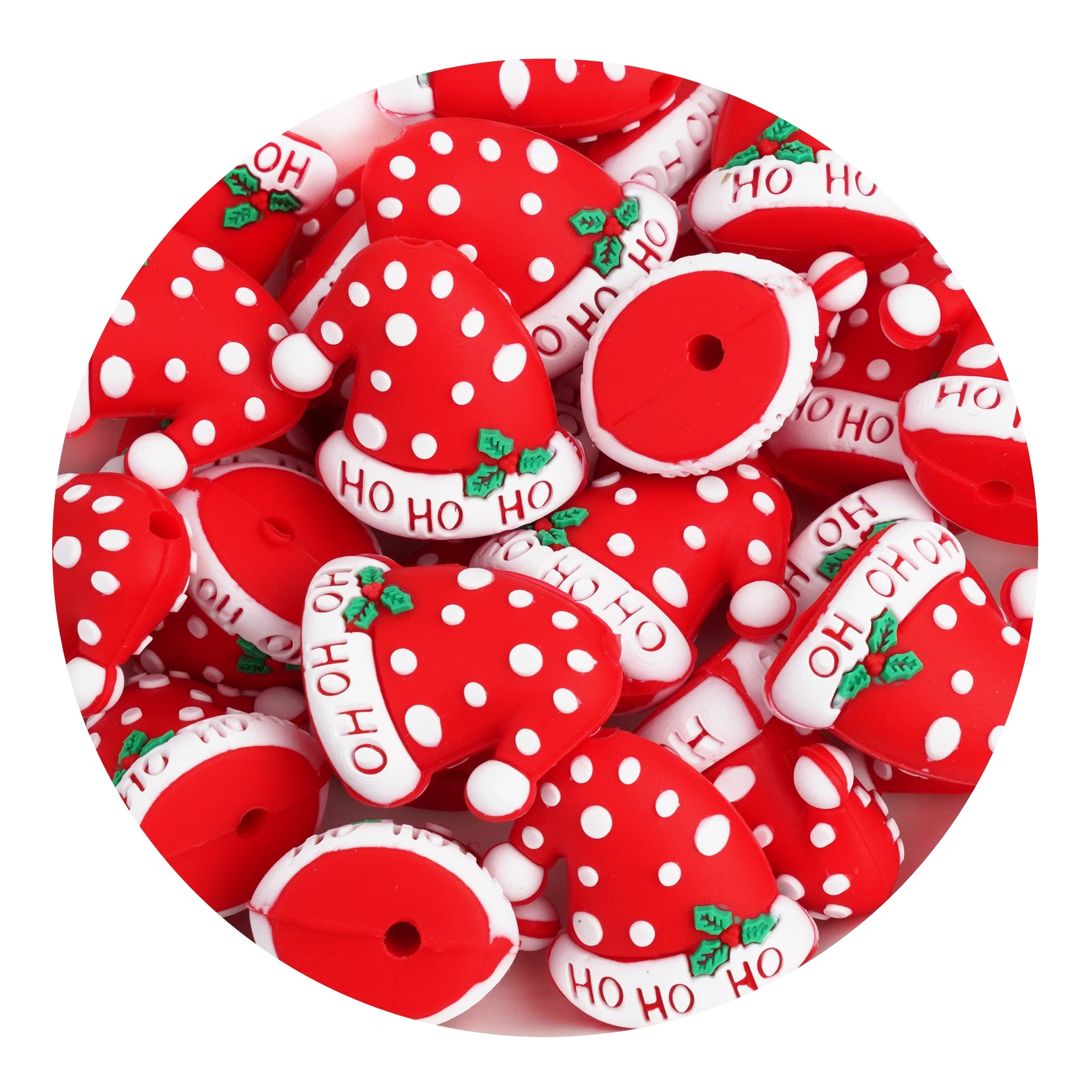 Master Maker Crafts -  Silicone 3D Focal Bead - Ho Ho Ho Hat (5 Beads) | Master Maker Crafts - Wholesale Craft Supplies - Fast Shipping from Ohio DIY Craft Warehouse