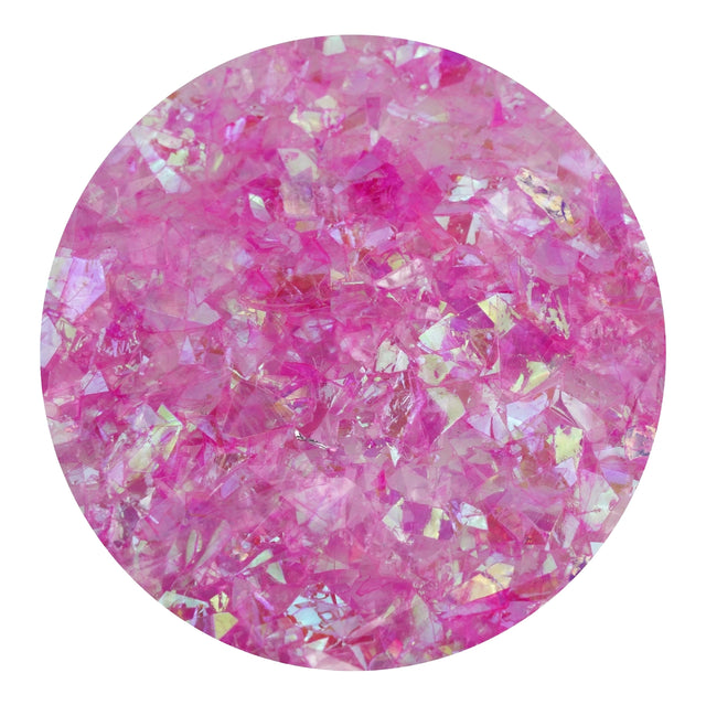 iridescent fractured flakes pink