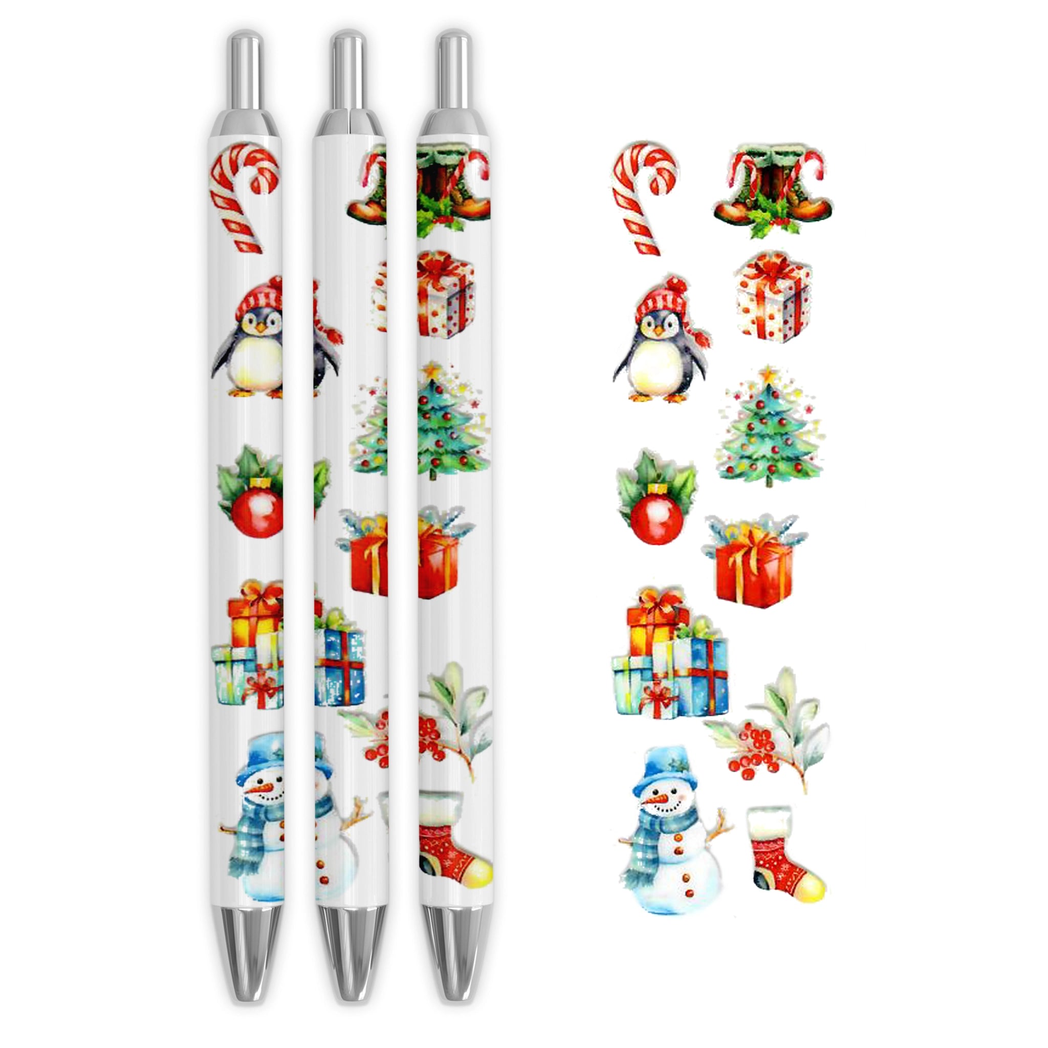 Master Maker Crafts -  UV DTF Pen Wrap Only - Jolly & Joyful 5 Decals 4.25" x 1.25" (Pen NOT Inclued) | Master Maker Crafts - Wholesale Craft Supplies - Fast Shipping from Ohio DIY Craft Warehouse