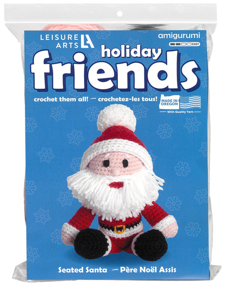 crochet kit friends seated santa