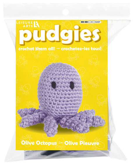 crochet kit pudgie olive octopus